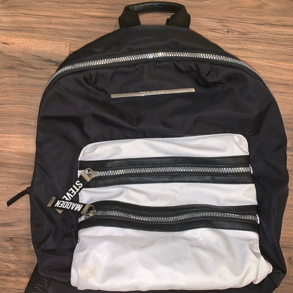 Steve Madden Black & White Backpack